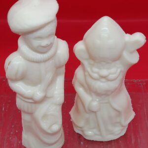 14) Set van 2 ambachtelijk gemaakte holfiguren 11 - 14cm hoog